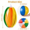 SYNCFUN 4-Pack 20" Beach Balls - Large Rainbow Beach Ball Inflatable Pool Toys For Party Supplies Decorations, Adults Kids Birthday Luau Summer Beach Water Games Beachball Multi-Item Party Favor Packs
