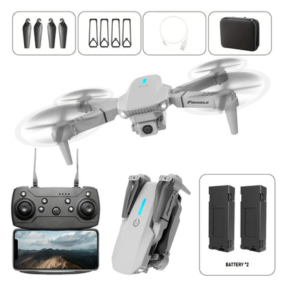 [360° Stunt Flip]E88 Drone, Equipped with Dual Cameras, Portable Foldable Body, 500Mah Battery Capacity, Optical Flow Positioning, Intelligent Height Setting, Indoor And Outdoor Aerial Drone, Suitable for Outdoor Adventure Enthusiasts
