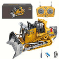 9-channel Remote Control Bulldozer, 2.4GHz RC Multifunctional Engineering Vehicle Toy, Preferred For Outdoor And Indoor Interactive Play With Alloy Metal Cover, Lightweight, Halloween, Thanksgiving, Christmas, Birthday, New Year Gifts