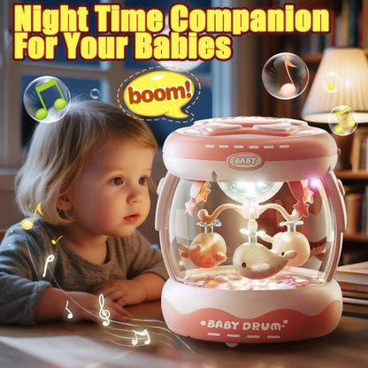 JOVOW, Music Toy For Babies Over 3 Months Old, Interactive Rotating Projector With Music And Animal Sounds, Multi-functional Learning Suitable For Party Music, Sensory Games, Exercise And Sports Skills Development, Suitable For Boys And Girls Over 3