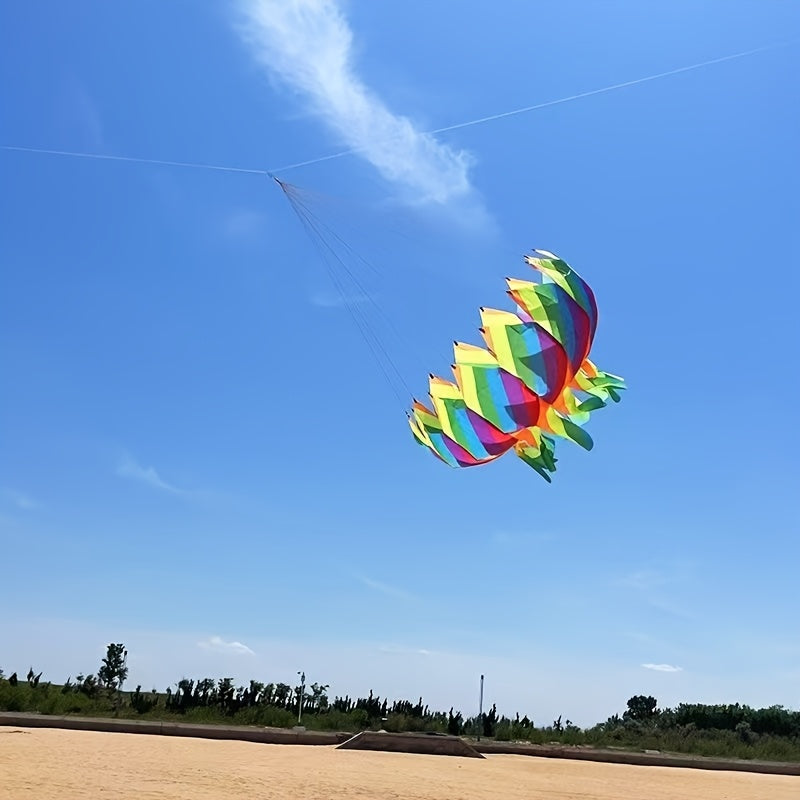 [Rotating Lotus Tail Kite] Rotating Lotus Tail Kite - Three-dimensional Flower Basket Tail; Suitable For Outdoor Beach Park Games And Entertainment