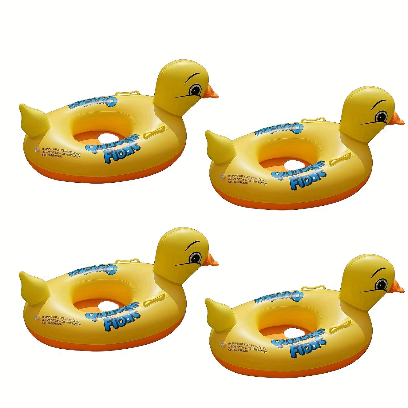 1/2/4-pack Inflatable Duck Pool Float -Cute & Safe Swim Ring With 2 Handles, PVC Float, Summer Water Toys For Pools, Lakes, Beach & Outdoor Fun