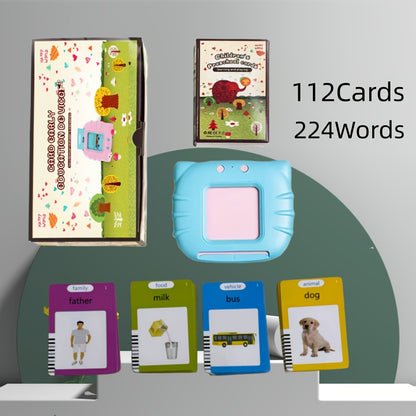 [Festival/Birthday Gifts] English Speaking Cards, Bilingual Learning Toys, Containing 56 Cards with 112 Visual Words, 112 Cards with 224 Visual Words, Blue And Pink Children's Sensory Education Festival/Birthday Gifts