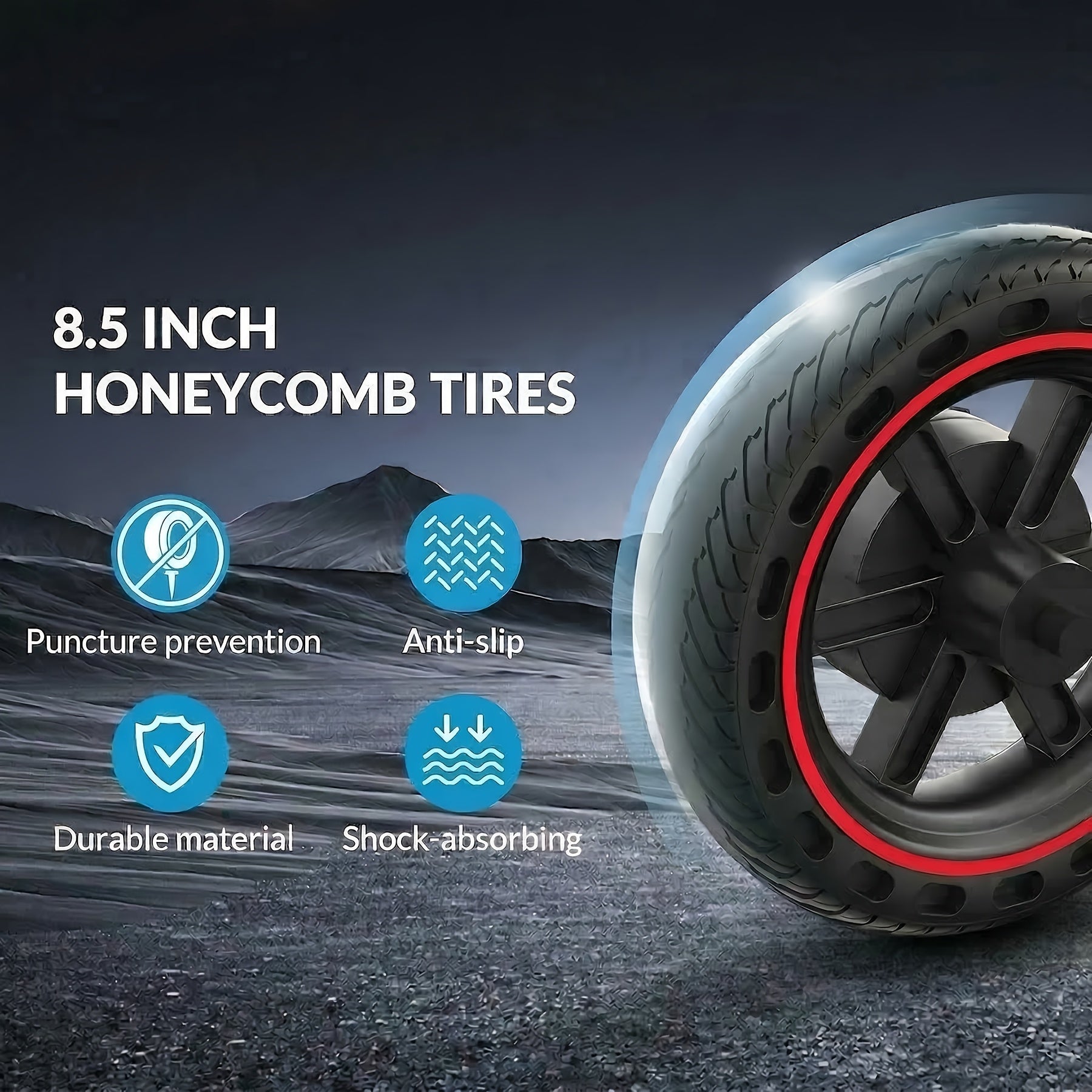 [Foldable Electric Scooter] Long-Range Adult Electric Scooter with a Powerful 350W Motor, Top Speed of 19 Mph, Up to 21 Miles of Range, 8.5-Inch Solid Tires, Foldable Commuter Electric Scooter with APP Control, Dual-Brake System, LED Lights, And Portable