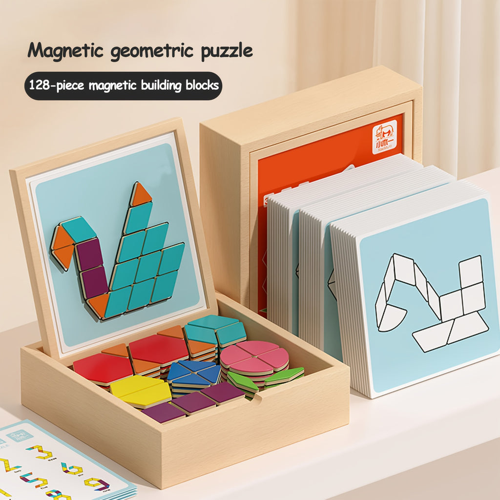 Creative Magnetic Wooden Puzzle, Jigsaw Puzzle Toys, Educational Interactive Educational Toys, Geometric Figures Cognitive Learning, Birthday Gifts, Holiday Gifts