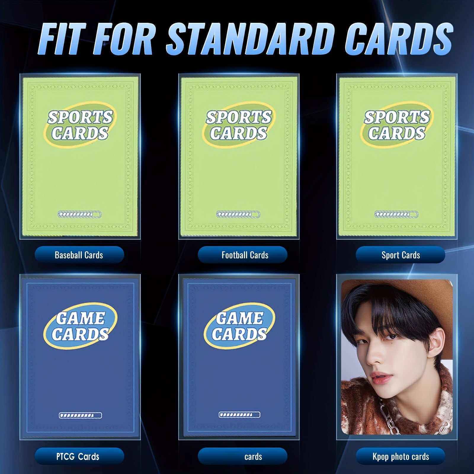 300/700/1500/ 2200/3800/5400/21000 Counts Card Sleeves, Penny Sleeves for Trading Cards, Baseball Card Sleeve, Clear Trading Card Sleeve, Soft Plastic Card Protector Sleeve for Sports, Football, Game Cards