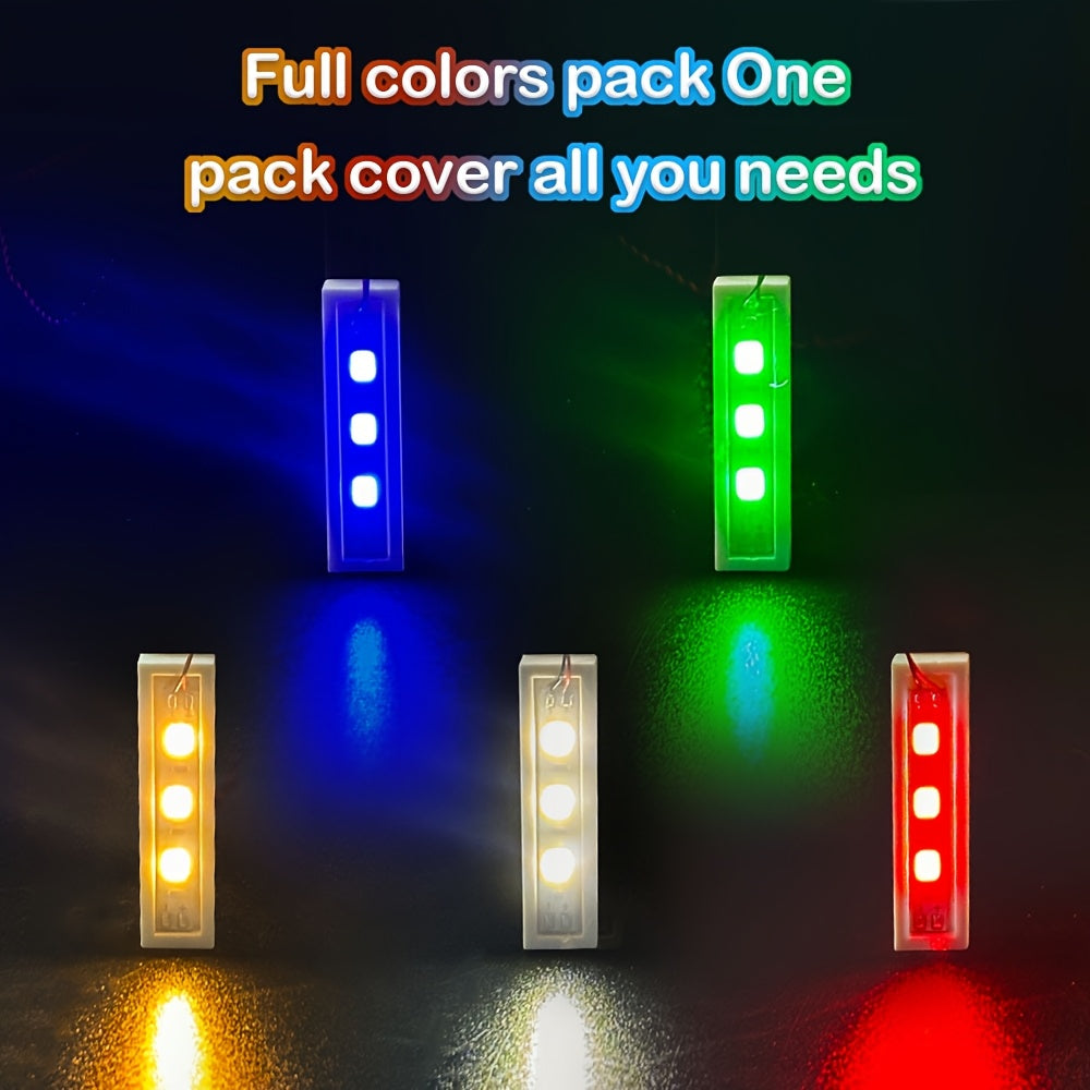 Set of 20pcs of 1X4 Building Block LED Lighting Kit, Compatible with MOC Building Block Additions, Designed for Creating Modules with Bricks City 3710