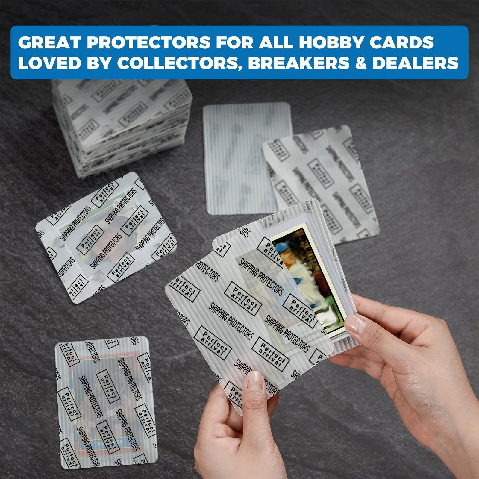 Lumus&Solem 60/120/510 Count Trading Card Shipping Protectors 3.5'' X 4.5'' - Premium Ultra Strong Plastic Inserts Mailers - Precut Supply Sleeves for Sports Cards Packaging
