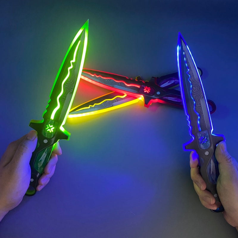 11.8inch 30cm Luminous Katana Red Acrylic Sword with LED Light Anime Cosplay Accessorie Prop Plastic Original Samurai Sabre Ninja Knife Blade No Battery Bright Damascus Sword Real Full Size Japanese Katana Halloween Party Photograph Prop Gift