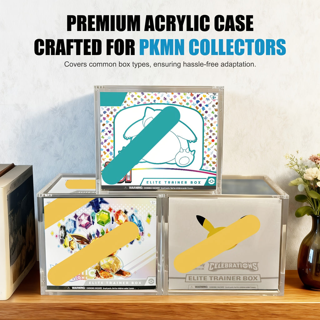 Acrylic Case, Rounded Corner Design, Self-closing Cover, UV Protection, Upgraded Packaging