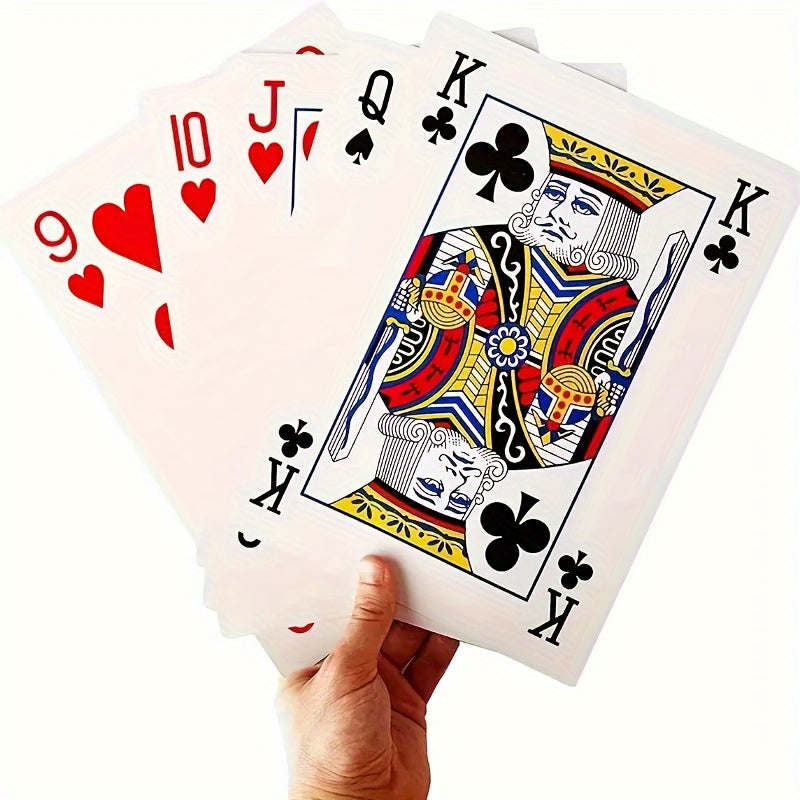 Extra-large Playing Cards, 2x/4x/6x Size Poker Cards, Giant Game Cards, Tabletop Fun Games, Suitable For Parties And Outdoor Entertainment