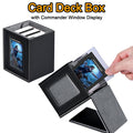 Storage Box for Trading Cards Featuring a Commander Window Display, Capable of Holding 100 Double-Sleeved Cards, Ideal for TCG, CCG, PTCG, EDH, And Sports Cards