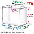5mm Stackable Acrylic Display Case, ETB/Booster Protective Case, High-quality Protective Sleeve, Transparent Magnetic Closure Storage Box, Suitable for Toy Display, Card Storage, Collectible Cards, Collectibles, And Sports Memorabilia Design.