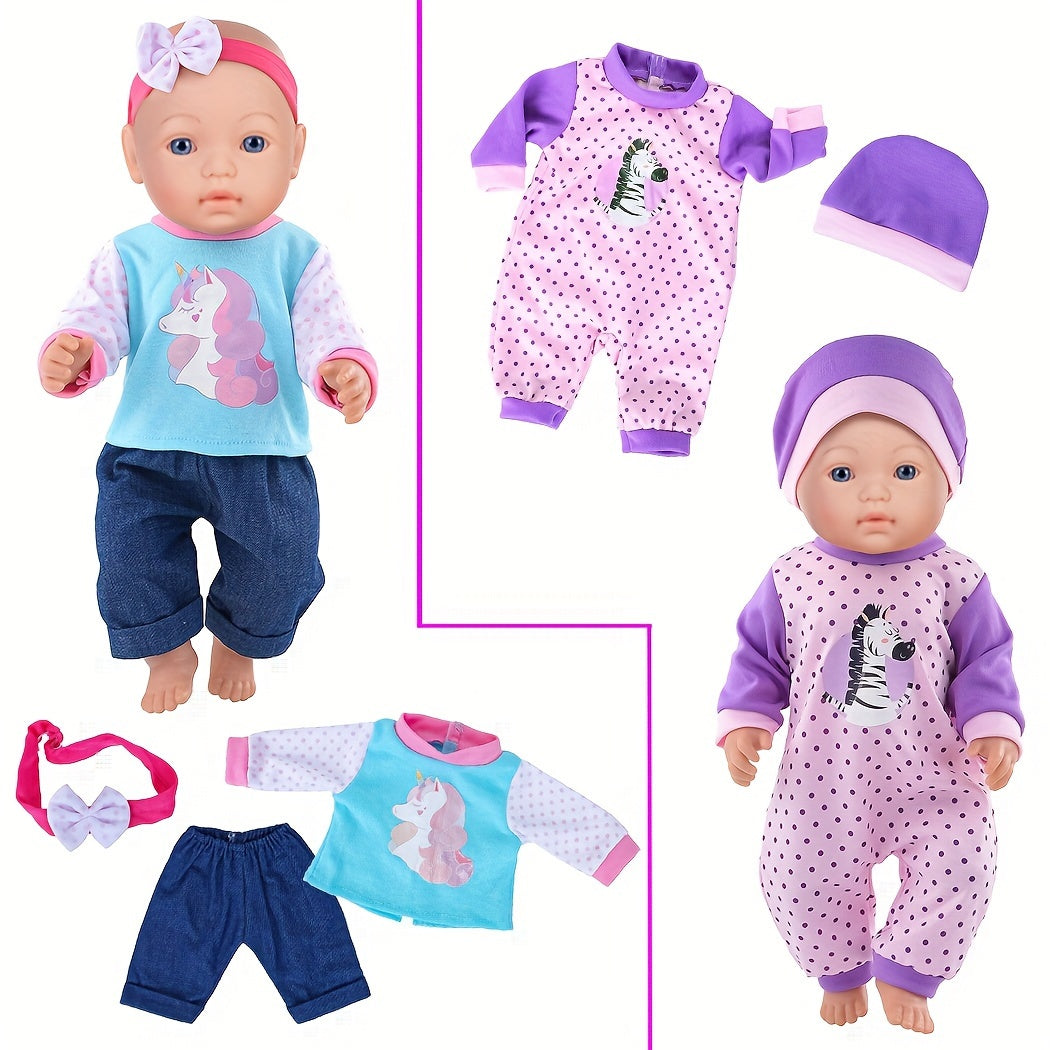 This Set Includes 10 Outfits And Additions for Dolls Measuring 14-16 Inches And 43Cm/17 Inches, Perfect As a Christmas Gift for Children Aged 3 to 12