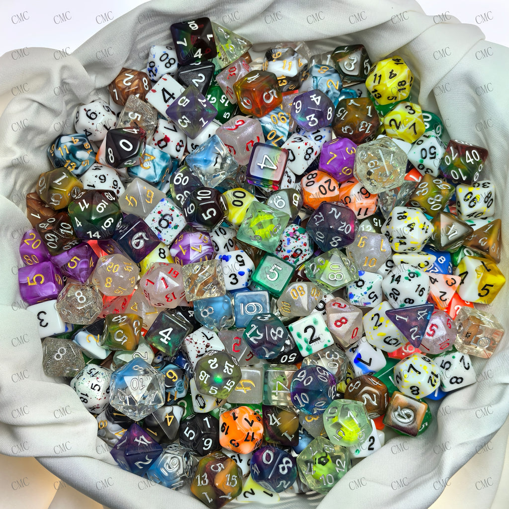 2.2 LB Dice (About 135pcs) Dnd Bulk Polyhedral Dice D4-D20 Random Mixed Styles Random Polyhedral Dice Set for D&D Dungeons And Dragons Pathfinder RPG DND