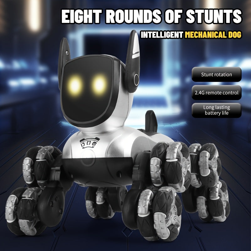Rechargeable Electronic Interactive Intelligent Robot Dog, Remote Control Stunt Robot Toys with Remote Control, Music, Action Show for Boys And Girls Birthday Gifts And Christmas, Halloween Gifts.
