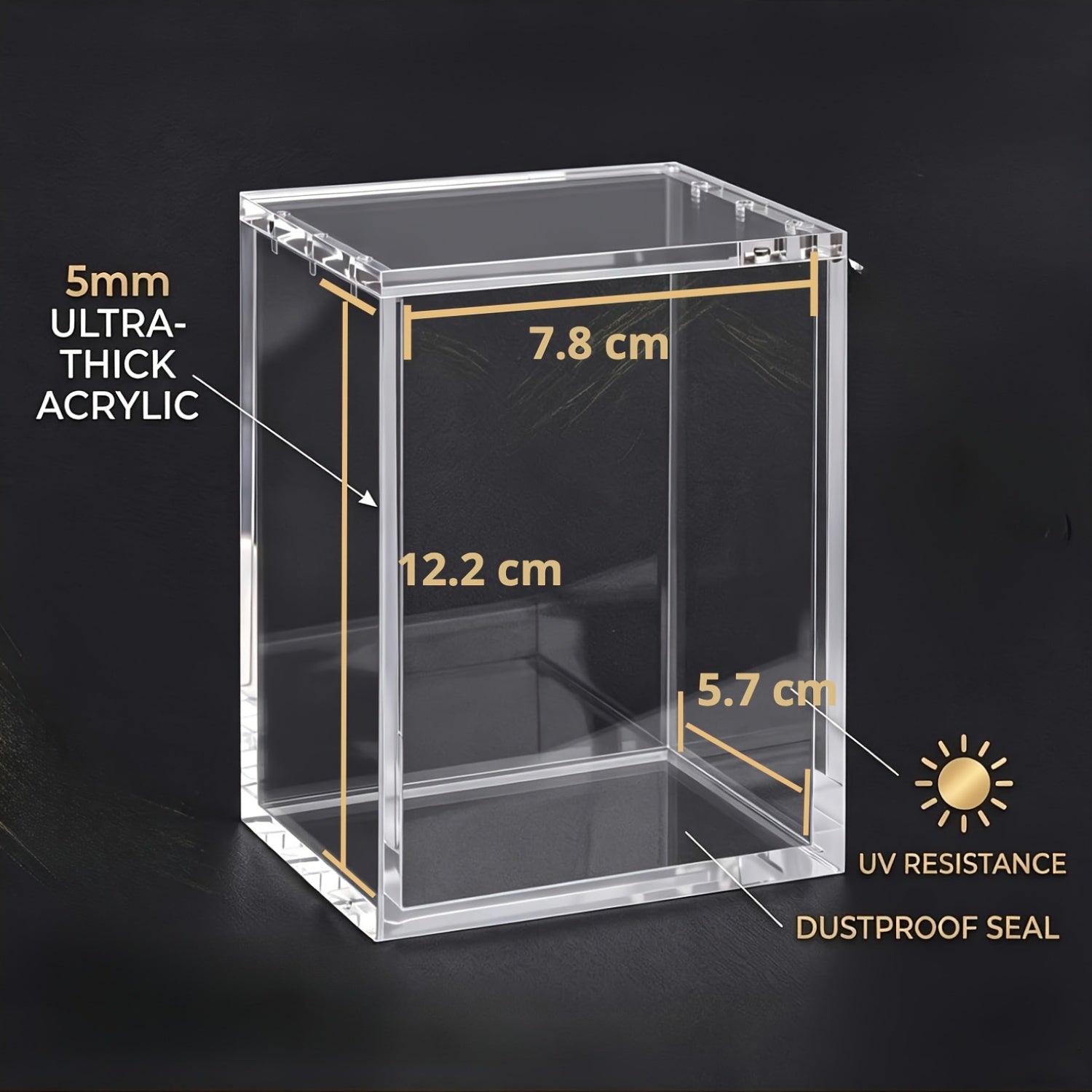 1 Pack/ 2 Pack Acrylic Case For PKMN Booster Bundle - Magnetic Clear Protective Display Box With UV Protection - Fits Scarlet & Violet, Prismatic Evolutions, 151, Paldean Fates & More 6-Pack Bundles