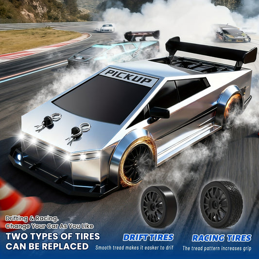 Remote-Controlled Cars for Boys, Featuring a 1:24 Scale, 4WD High-Speed Drifting Capability, Equipped with LED Lights, And Operating at 2.4Ghz, Making It an All-Terrain Toy Car Perfect for Christmas, Birthday, Or Halloween Gifts