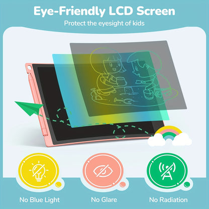 2pcs 10 Inch LCD Writing Tablet, Colorful Board, Reusable Electronic Drawing Pad, Educational Learning Toys for 3 4 5 6 Year Old Boys Girls, Portable Gift for Home School Travel