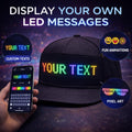 [Programmable LED Hat] Programmable LED Night Light Hat for Men| Mobile App Control, Scrolling Text for Voting, Elections, Parties, Dances, Halloween, Christmas Gifts, USB Charging