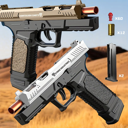 G17 Fully Automatic Rapid Continuous Soft Bullet Gun, with A Variety of Additions, Boys' Outdoor Play Favorites, Shooting Range Equipment | Realistic Pistol Model | Textured Grip Design