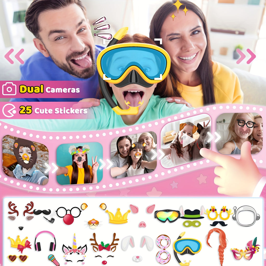 Kids Toy Smart Phone, Fun Explorer Phone with HD Touchscreen Dual Camera And 8GB Storage, Dinosaur Kids Play Phone Toy, Educational Travel Toy for Boys Girls 3-10, Birthday Halloween Christmas Gift