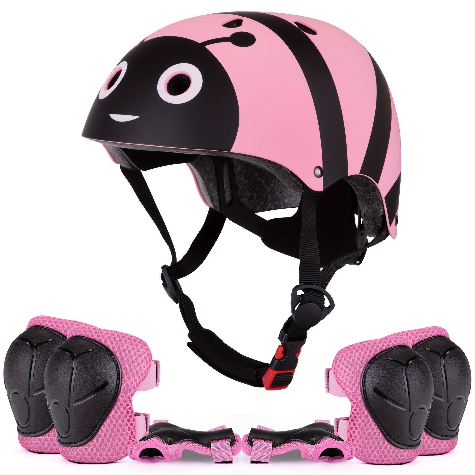[Adjustable Helmet Set] Kids Bike Helmet Set, Adjustable Helmet for Ages 5-14 Year Boys Girls, Toddler Helmet Pad Set with Knee And Elbow Pads for Bike, Roller, Scooter