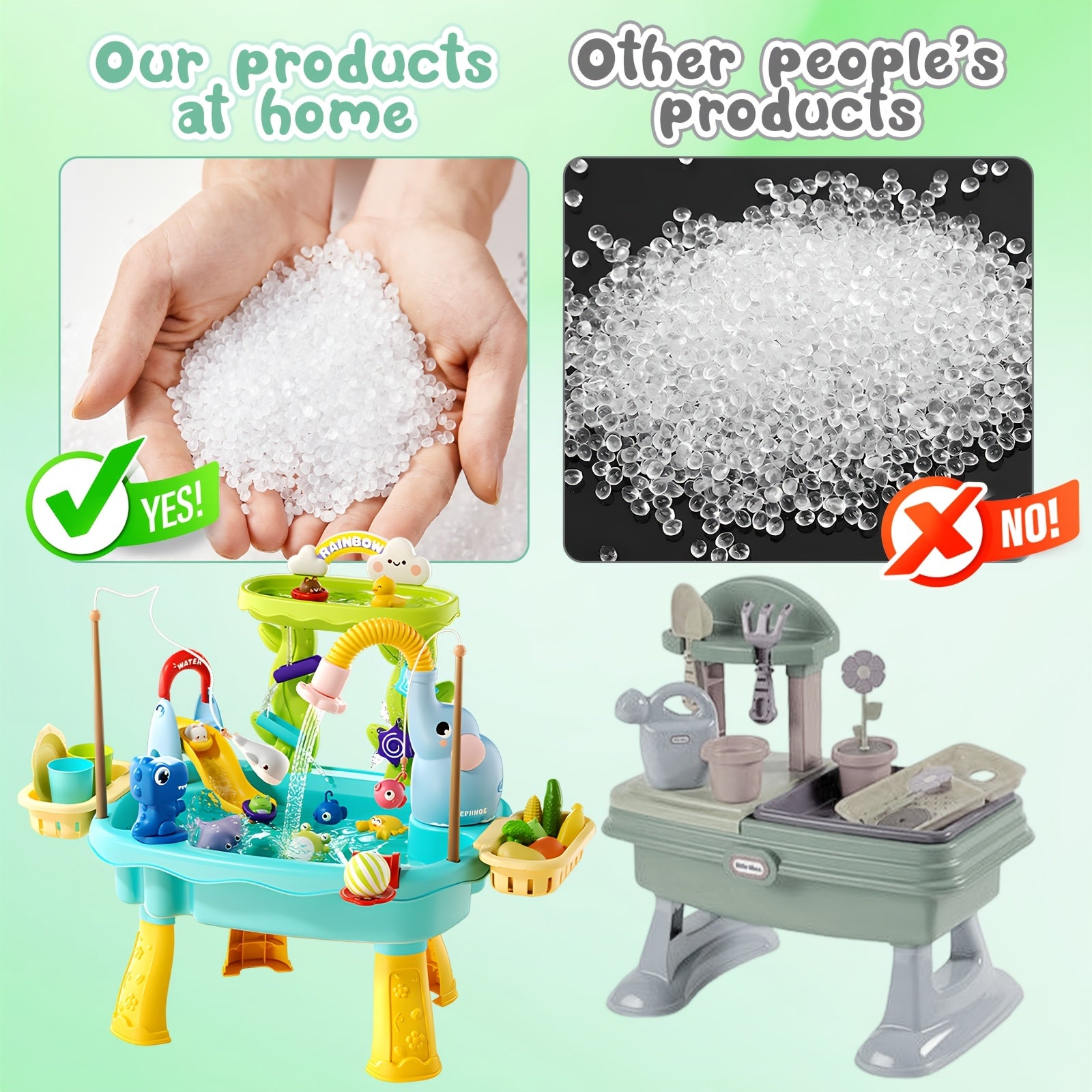 2026 Toddler Water Table Toy with Electric Water Pump, Kids Water Table WithFaucet/Play Food Accessories/Fishing Toy, Kitchen Play Sink Toys for Girl Boy Age 3+