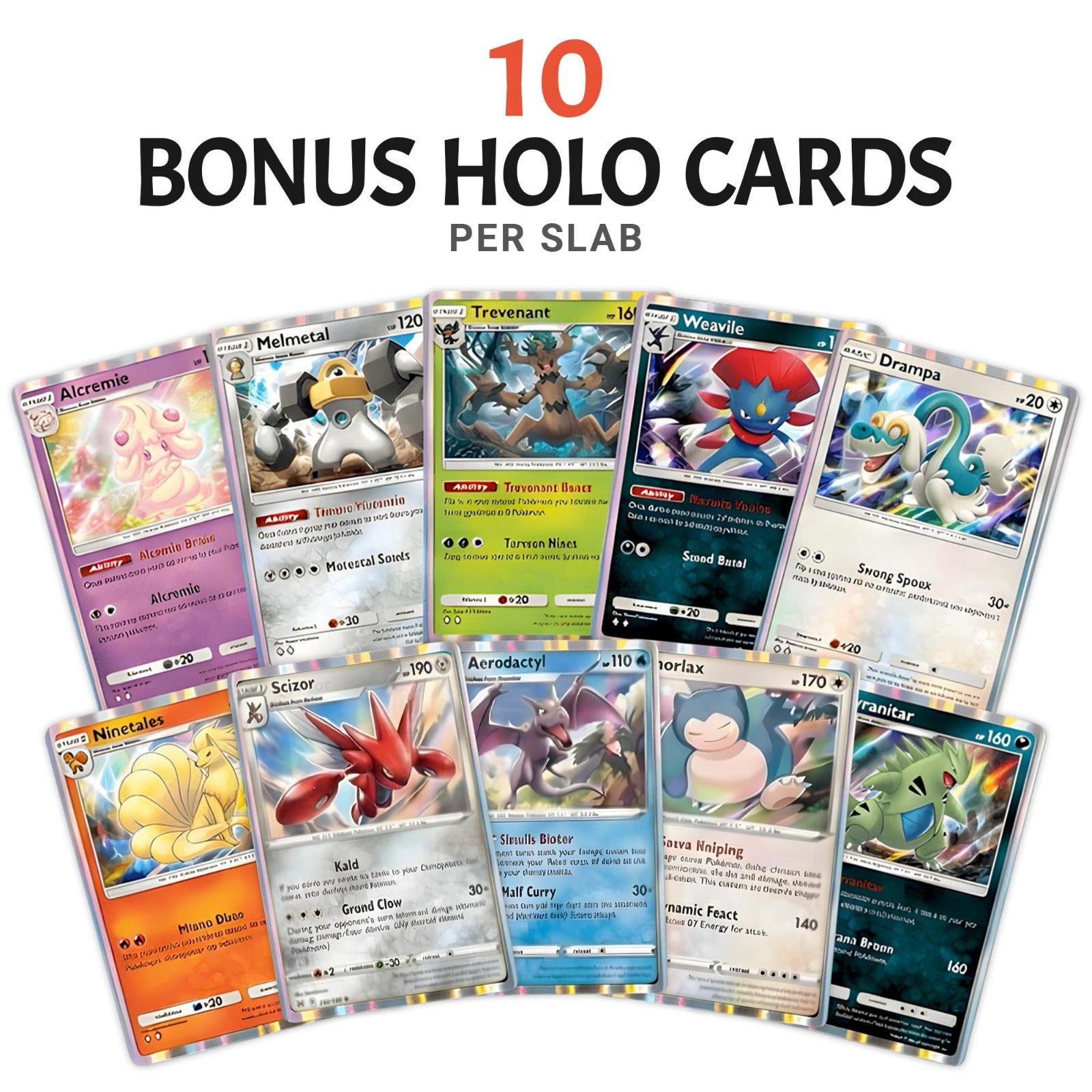 Pokémon Random Slab | Ultra or Double Rare Card in Slab | EX, V, VMAX, VSTAR | Includes 10 BONUS Holo Cards | Perfect Gift for Kids & Collectors
