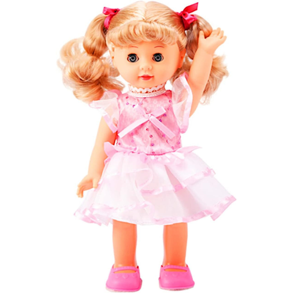 12" Princess Walking Doll Interactive Vinyl Toy Baby Sonic Control Cuddly Girl Singing Talking Blonde Fashion Beauty with Blinking Eyes