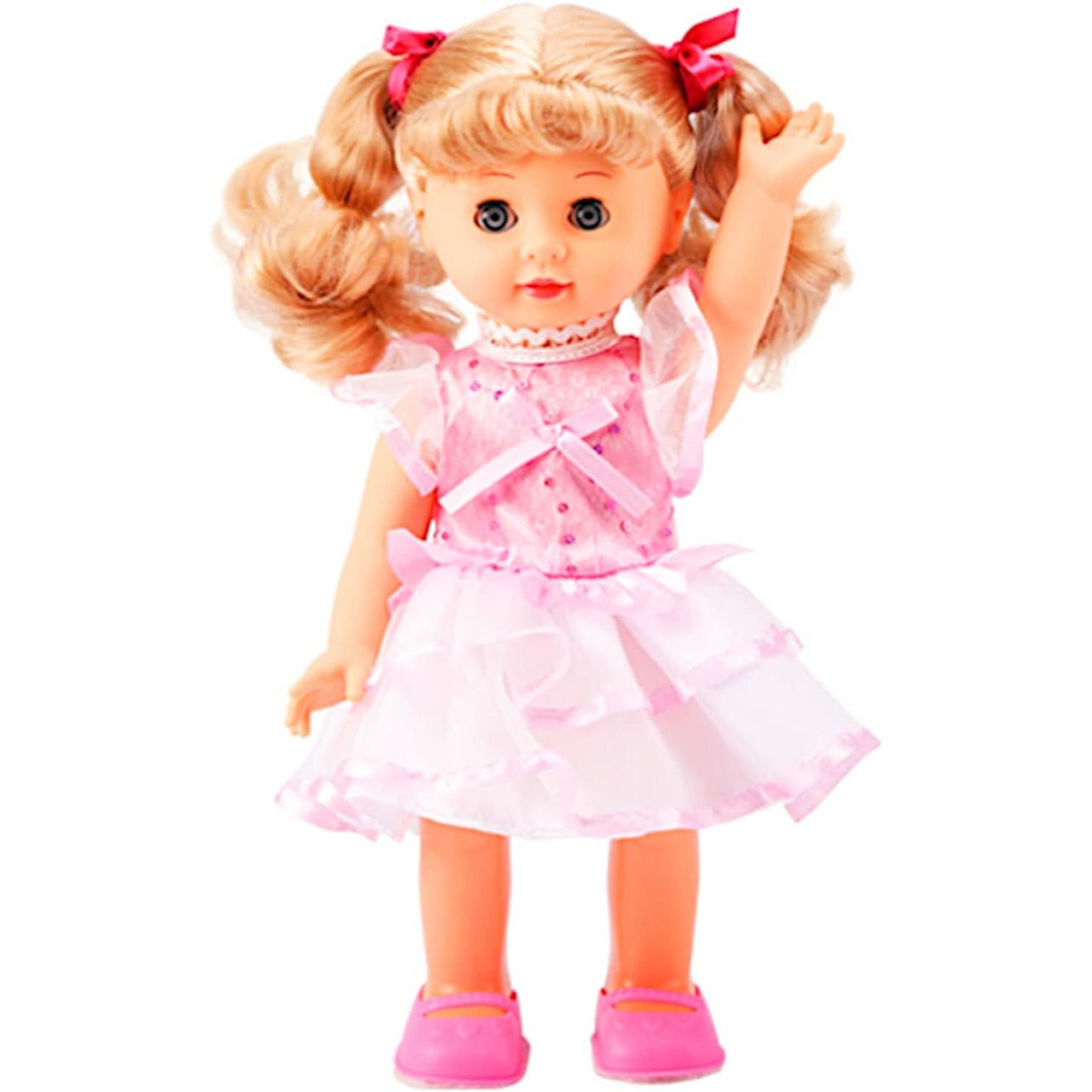 12" Princess Walking Doll Interactive Vinyl Toy Baby Sonic Control Cuddly Girl Singing Talking Blonde Fashion Beauty with Blinking Eyes