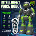Voice Control Robot Remote Control Robo Toys Infrared RC Robots with Gesture Control LED and Voice Interactive Intelligent Warriors as Gift for Kids