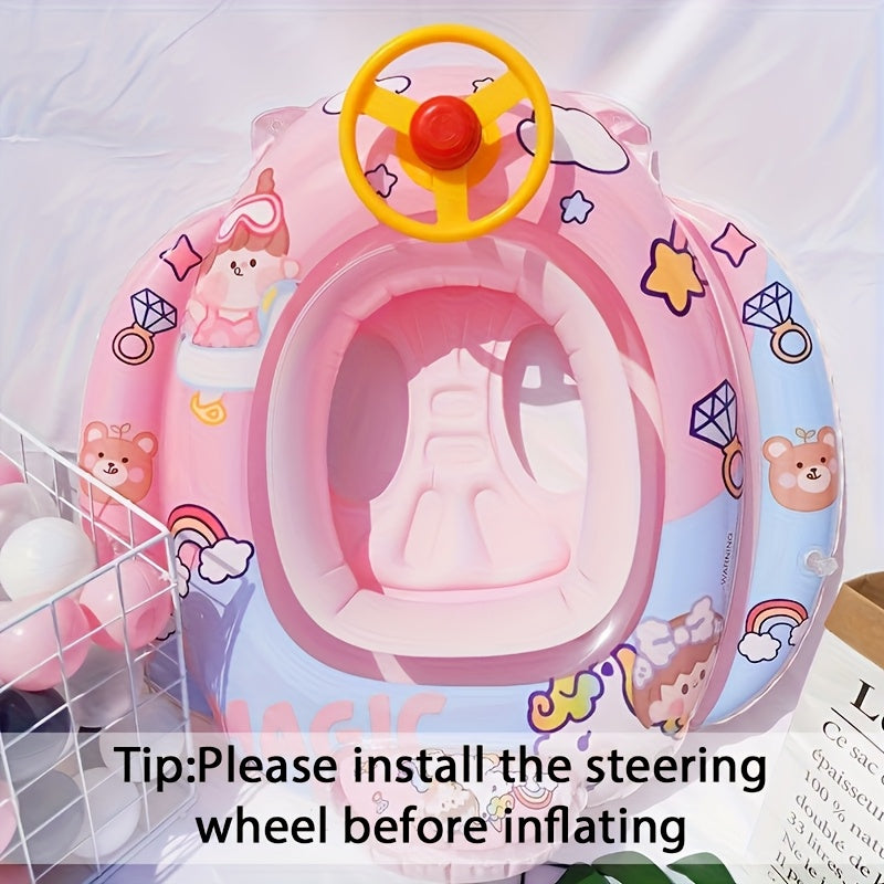 1 Pack Cartoon Inflatable Pool Floats | Fun Water Toys & Beach Floaties, Summer Vacation Accessories, Great Gift for Swimming