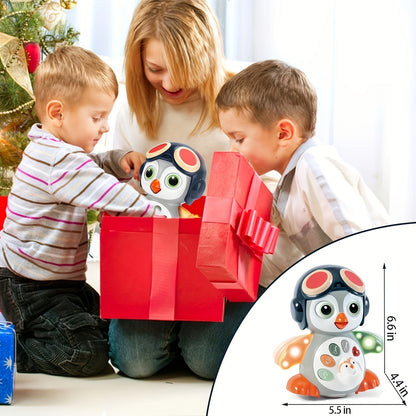 Crawling Penguin Baby Musical Toys, Tummy Time Toys with Music & Lights, Light Up Learning Toys, Dancing Crawling Baby Toy, Baby Easter Basket Stuffers