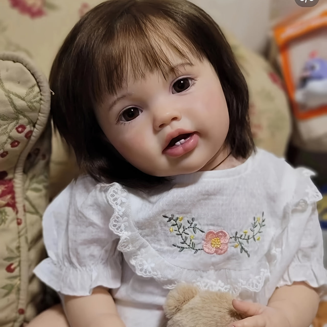 24In Reborn Doll, Lifelike Realistic Newborn Toys, Soft Body Lifelike Doll, Birthday Gift, Plush Toy Not Included Christmas Halloween Gift