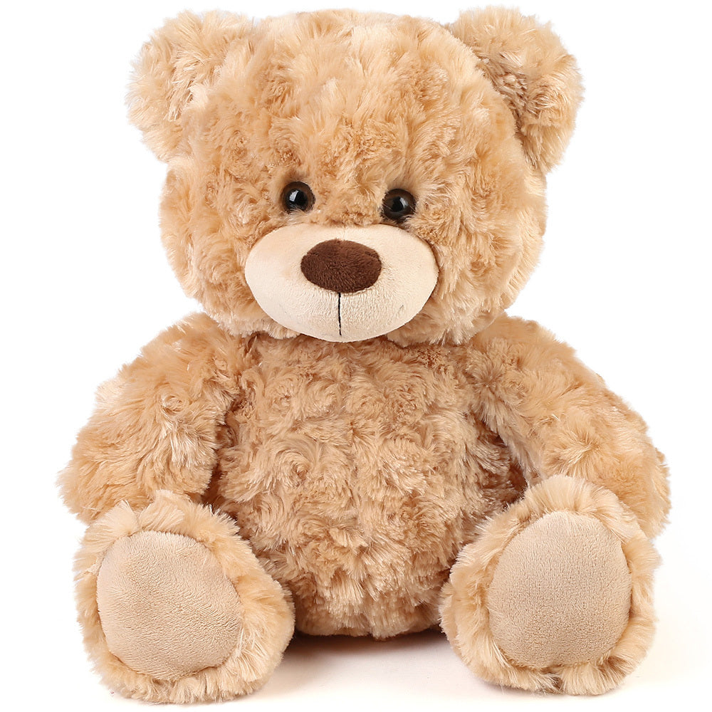Brown Teddy Bear Stuffed Animal, 15 inch Cute Shaggy Stuffed Bear Plush Toy, Baby Shower Decoration, Valentines' Day Birthday Christmas Gift for Kids Girls Boys