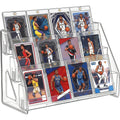 3/5-Tier Vertical Collectible Card Display Stand Compatible for PSA BGS SGC Graded Cards, Snap-in Assembly Suitable for Baseball & Basketball Trading Card Showcase, Desktop Holder for PSA/BGS/SGC Card Display