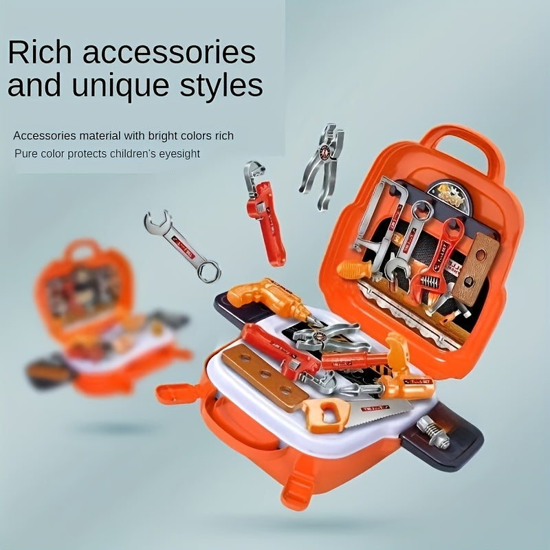 A 22pcs Toy Backpack Set Designed for Boys, Featuring Pretend Home Repair Tools. Perfect for Christmas And Halloween Gifts, on for Toys