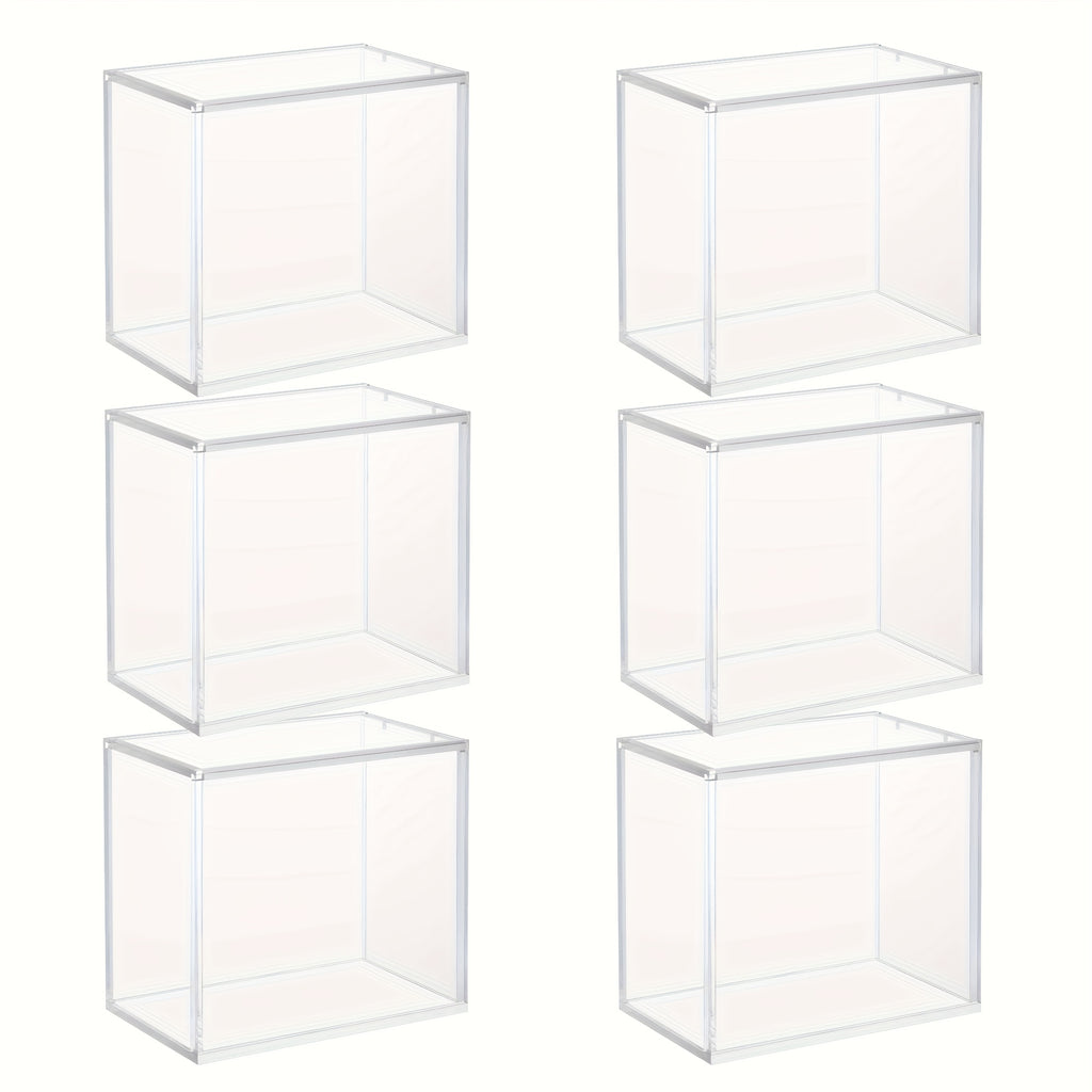 3/4/6pcs Magnetic Booster Box Acrylic Display Case 5.8"Lx3.5"Dx5.3"H (NOT For ETB) Thick Protective Acrylic Case Storage Box For Card Collector
