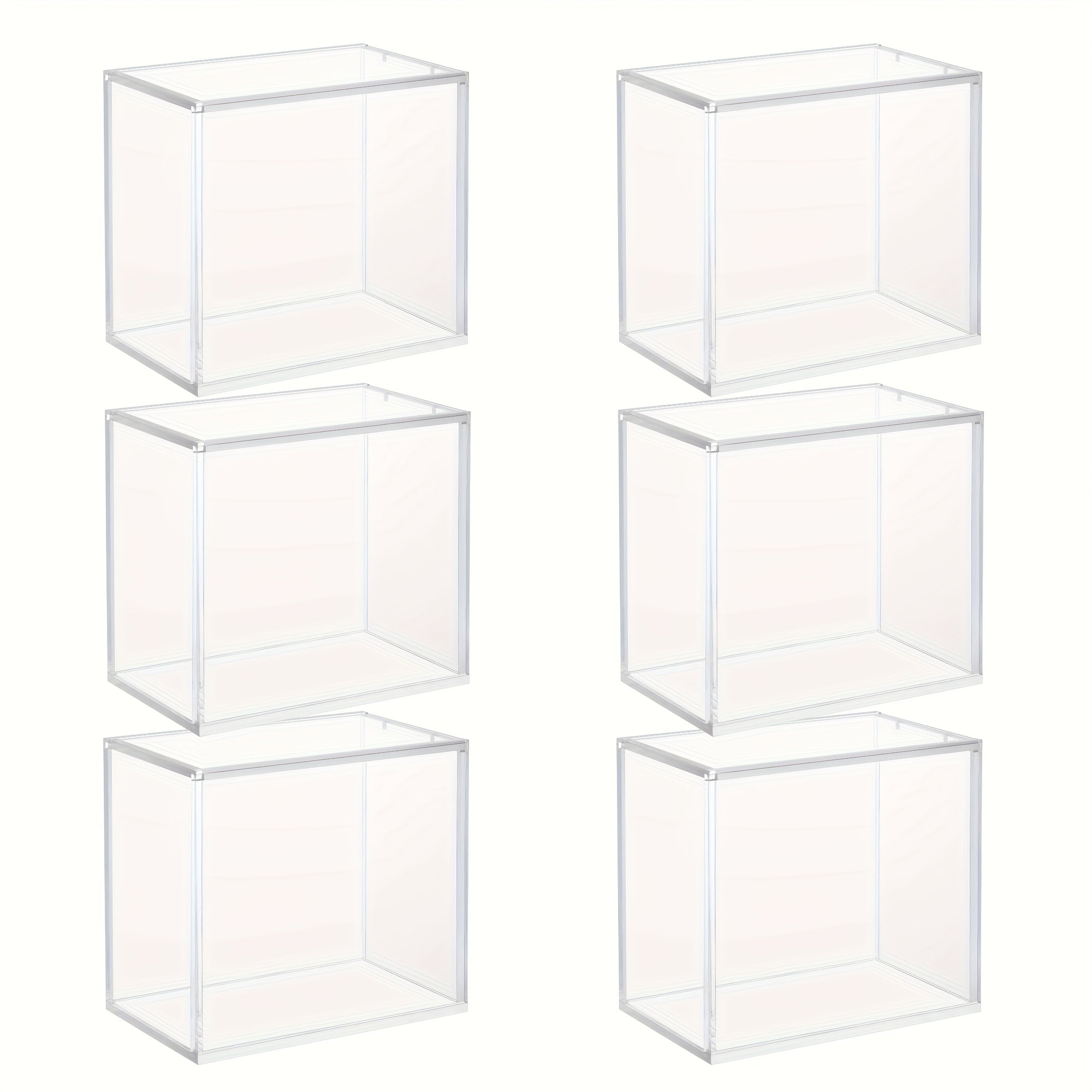 3/4/6pcs Magnetic Booster Box Acrylic Display Case 5.8"Lx3.5"Dx5.3"H (NOT For ETB) Thick Protective Acrylic Case Storage Box For Card Collector