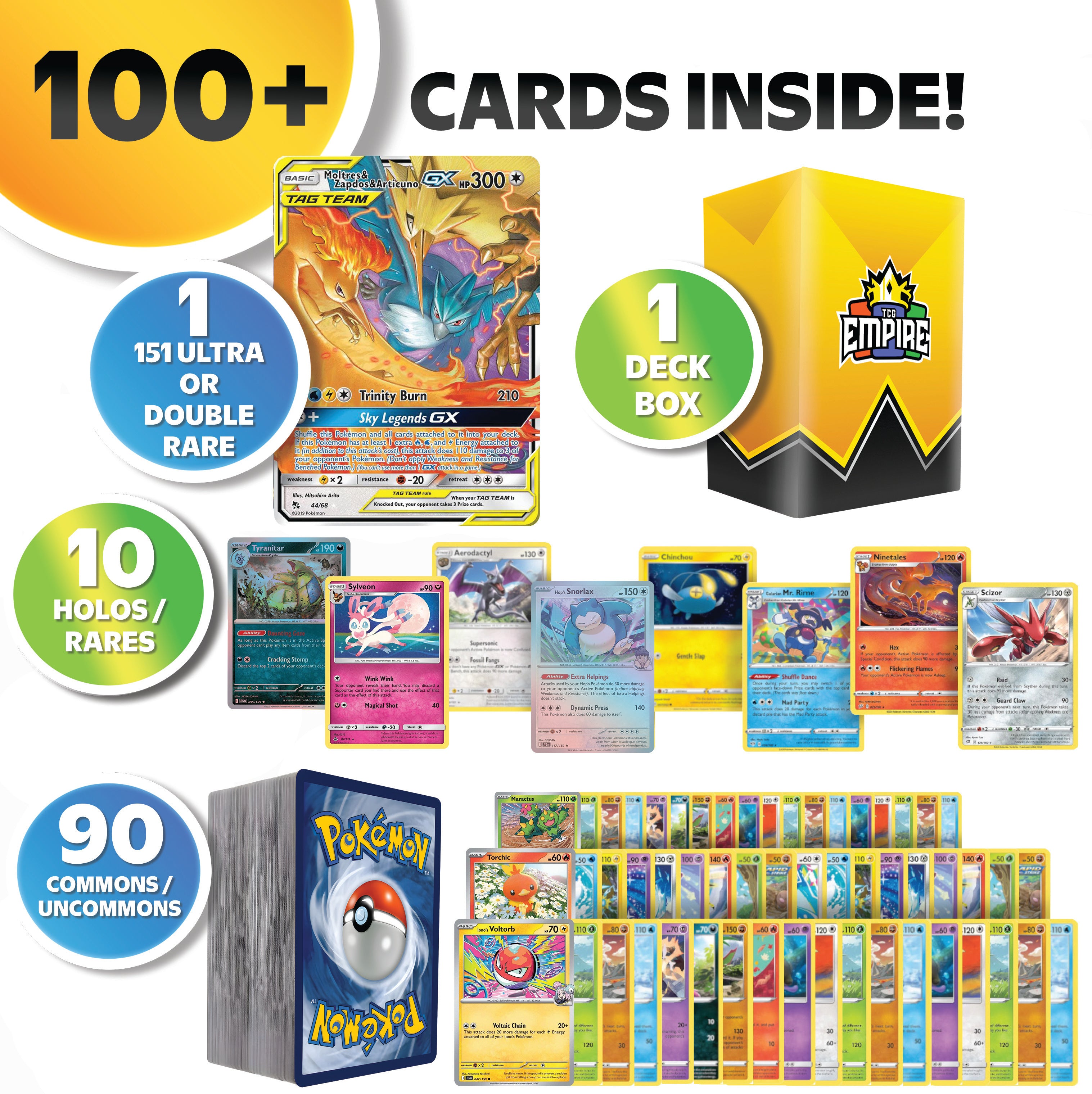 Pokemon 151 Classics Bundle | 100+ Pokémon Cards | 1x Guaranteed Ultra or Double Rare from the Original 151 | Holos & Rares Included! | Perfect Gift for Kids & Collectors