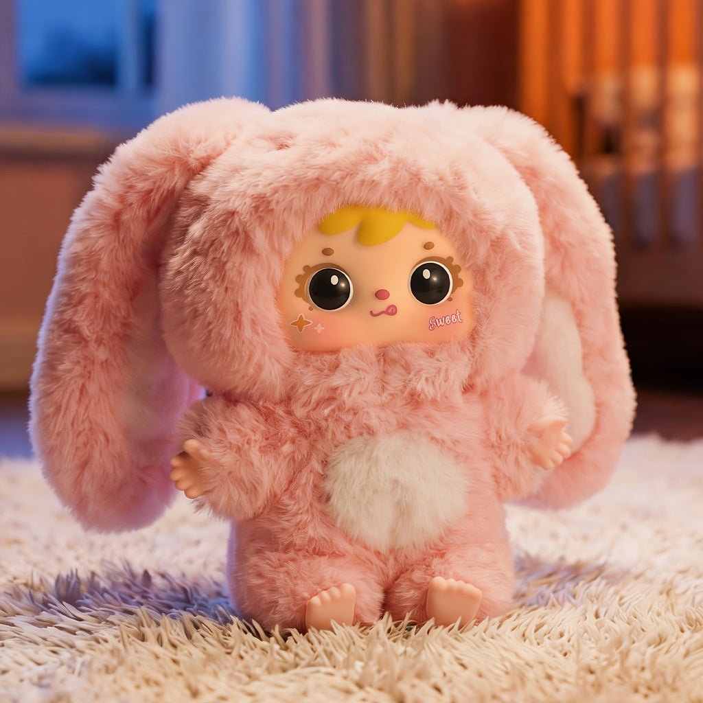Samuel Cute Pet Series Plush Healing Doll, Cute Rabbit, Bear, Mianyang Shaped, Comes with Hanging Accessories And Birthday Gifts, Style Random 1pc