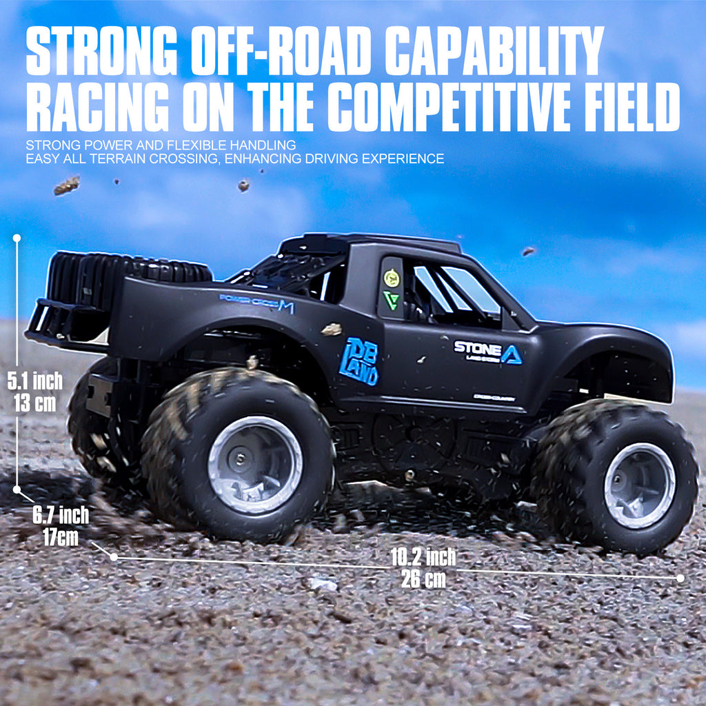 RC Trucks 4x4 Offroad Waterproof 1:16 Amphibious Remote Control Car with 2 Rechargeable Battery 4WD All Terrain Monster Truck RC Car for Boys 4-7 gift present