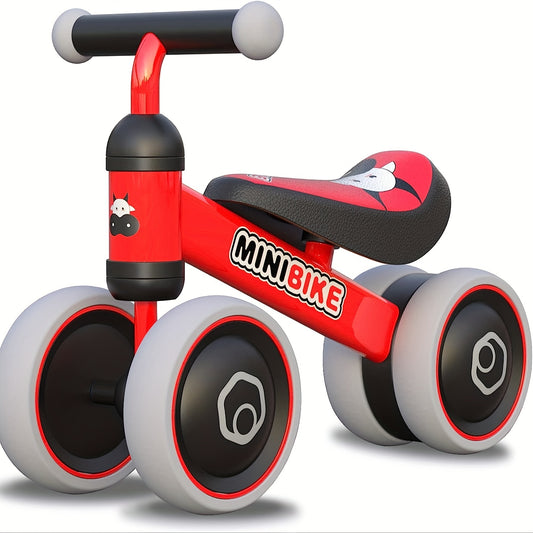 Baby Balance Bikes for 1 Year Old Boy Girl, Best First Birthday Gifts for Toddler from Standing to Running, Riding Toys for 1+ Years Old, No Pedal Infant 4 Wheels Baby Bicycle