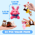 24pcs Stuff Animal Plush Toy Can Be Placed In Easter Eggs For Easter Egg Hunt, Plush Figures, Easter Basket Stuffers Fillers, Toys For Party, Easter Classroom Prize Supplies, Mini Animals, Halloween for party Favors Gifts, for party Decoration