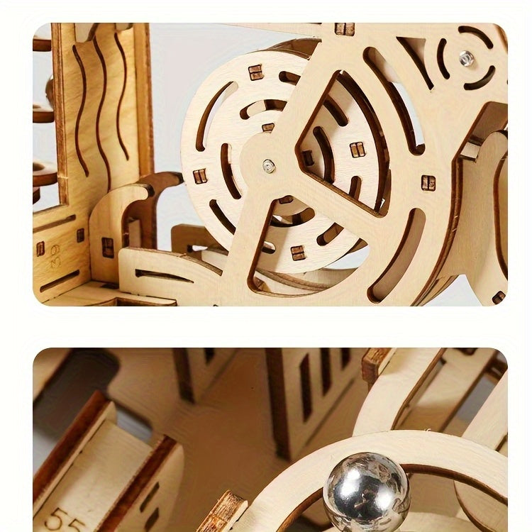 3D Puzzle For Adults, Wooden Ball Track, STEM Project, Two Sets Of Expansion For Male And Female Home Decoration Enthusiasts, High-difficulty Wooden Building Model Holiday Gift Birthday Gift