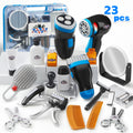 Professional Barbershop Pretend Play Kit for Kids Ages 3+ | 23pcs Role Play Toys with Realistic Tools And Storage Box | Educational Toys for Social Skills, Perfect Christmas/Birthday Gift for Boys