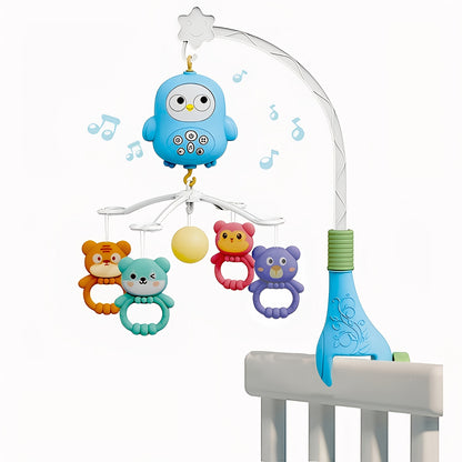 Baby Musical Mobile Crib with Music And Lights, Projection, Take-Along Rattle And Music Box for Babies Boy Girl Toddler Sleep