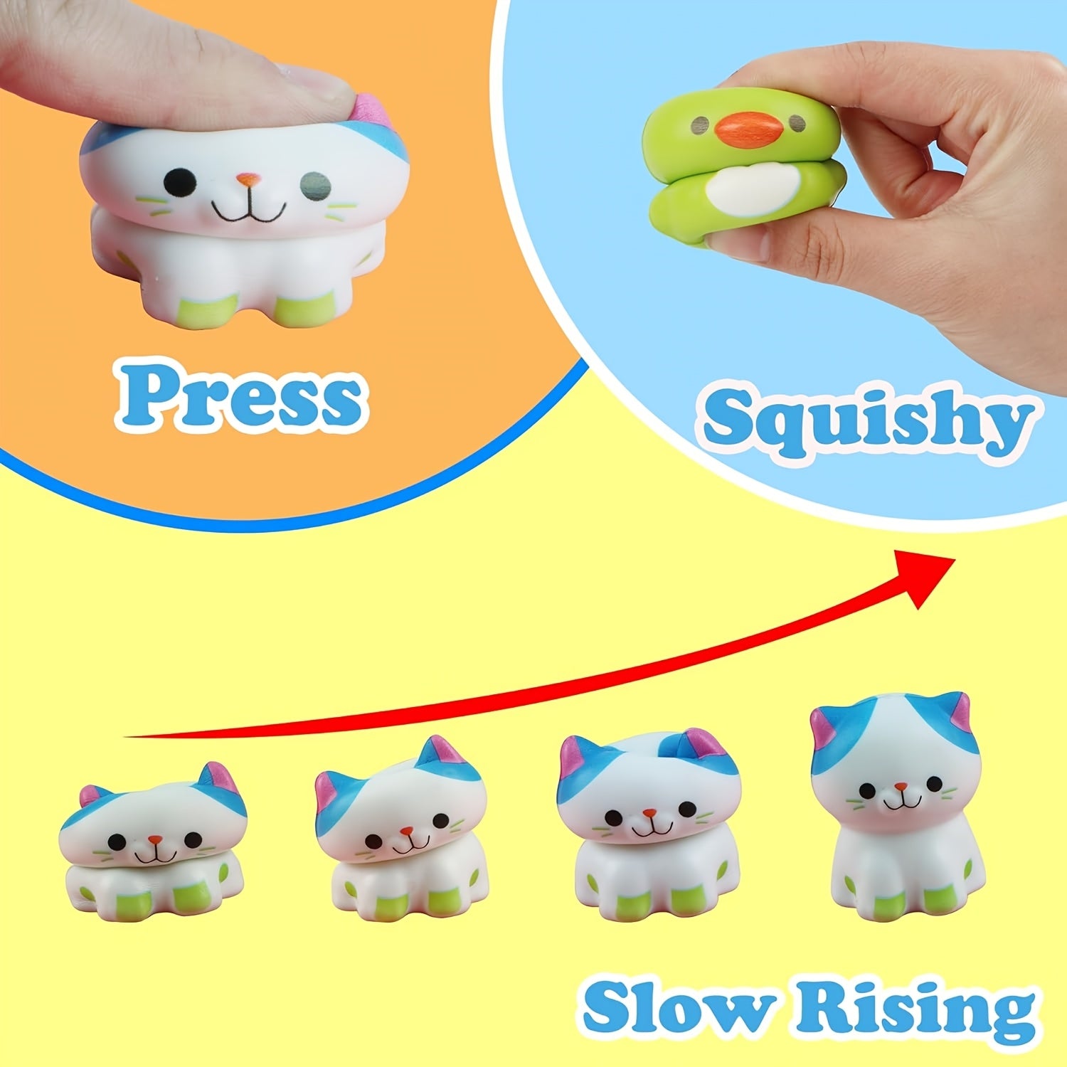 24pcs Animal Soft Toys - Cute Animal Relaxation Toys That Can Be Used As Classroom Prizes, Birthday Gifts for Boys And Girls, Valentine's Day Gifts for Each Other, Kids Party Favors And Love Letters, Classroom Party Favors | 24pcs In Fun Shapes