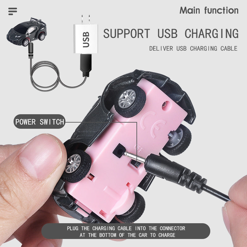 [Christmas Halloween] Small Remote-Controlled Car Watch: Electric Racing Metal Toy Gift for Children for Christmas And Halloween